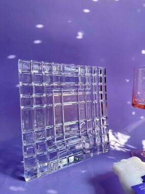 Vintage Waterford Crystal Glass Heavy Photo Frame